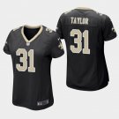 Women's New Orleans Saints #31 Jim Taylor Black Stitched Jersey