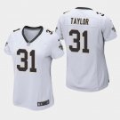 Women's New Orleans Saints #31 Jim Taylor White Stitched Jersey