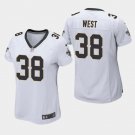 Women's New Orleans Saints #38 Terrance West White Stitched Jersey