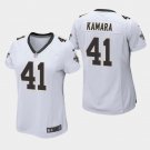 Women's New Orleans Saints #41 Alvin Kamara White Stitched Jersey