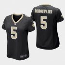 Women's New Orleans Saints #5 Teddy Bridgewater Black Stitched Jersey