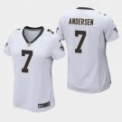 Women's New Orleans Saints #7 Morten Andersen White Stitched Jersey