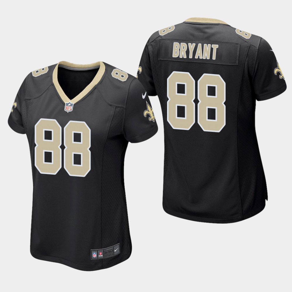 Women's New Orleans Saints #88 Dez Bryant Black Stitched Jersey