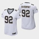 Women's New Orleans Saints #92 Marcus Davenport White Stitched Jersey