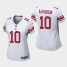 Women's New York Giants #10 Fran Tarkenton White Stitched Jersey