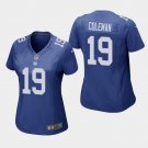 Women's New York Giants #19 Corey Coleman Royal Stitched Jersey