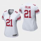 Women's New York Giants #21 Landon Collins White Stitched Jersey