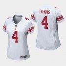 Women's New York Giants #4 Tuffy Leemans White Stitched Jersey