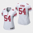 Women's New York Giants #54 Olivier Vernon White Stitched Jersey