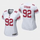 Women's New York Giants #92 Michael Strahan White Stitched Jersey