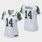 Women's New York Jets #14 Sam Darnold White Stitched Jersey