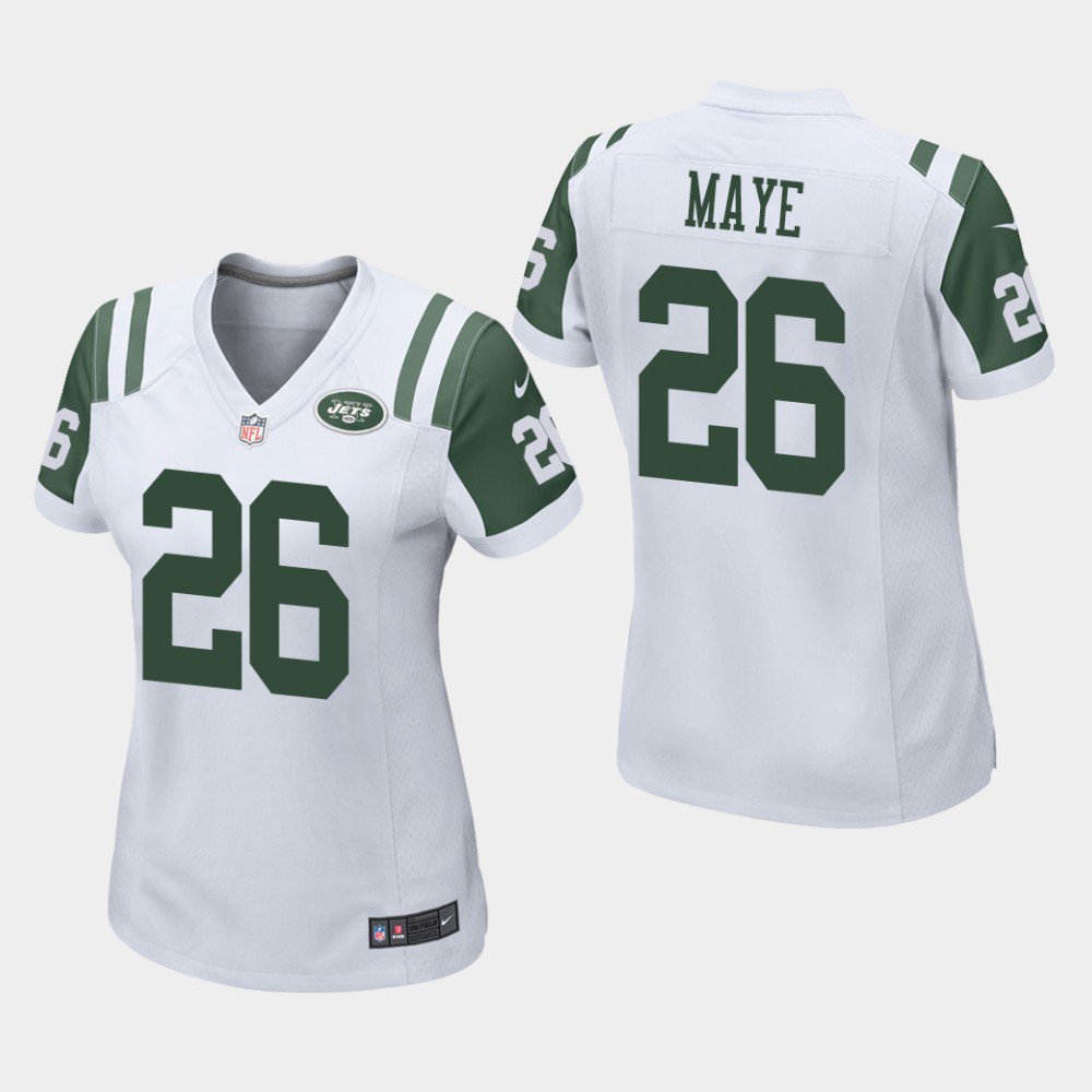 Women's New York Jets #26 Marcus Maye White Stitched Jersey