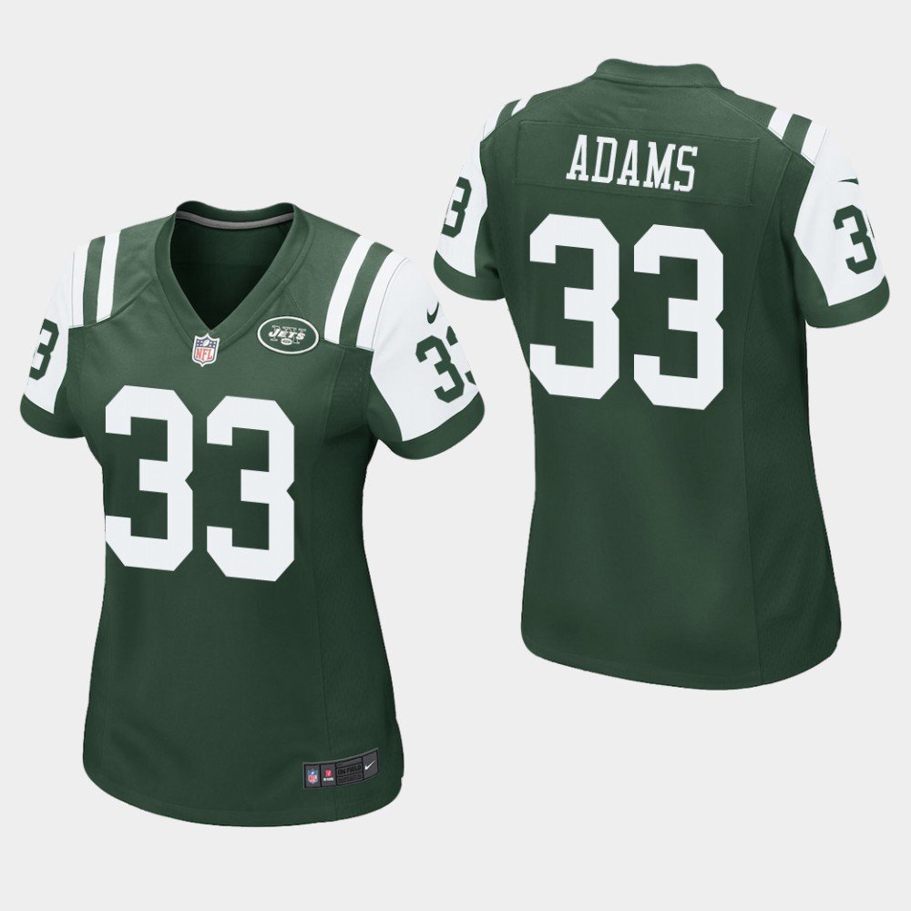 Women's New York Jets #33 Jamal Adams Green Stitched Jersey