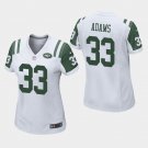 Women's New York Jets #33 Jamal Adams White Stitched Jersey