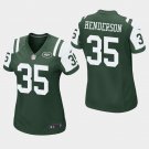 Women's New York Jets #35 De'Angelo Henderson Green Stitched Jersey