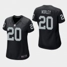 Women's Oakland Raiders #20 Daryl Worley Black Stitched Jersey