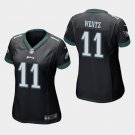 Women's Philadelphia Eagles #11 Carson Wentz Black Stitched Jersey