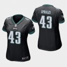 Women's Philadelphia Eagles #43 Darren Sproles Black Stitched Jersey