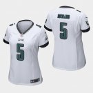 Women's Philadelphia Eagles #5 Donovan McNabb White Stitched Jersey