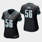 Women's Philadelphia Eagles #56 Chris Long Black Stitched Jersey