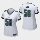 Women's Philadelphia Eagles #56 Chris Long White Stitched Jersey