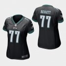 Women's Philadelphia Eagles #77 Michael Bennett Black Stitched Jersey