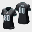 Women's Philadelphia Eagles #80 Cris Carter Black Stitched Jersey