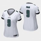 Women's Philadelphia Eagles #9 Nick Foles White Stitched Jersey