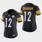 Women's Pittsburgh Steelers #12 Terry Bradshaw Black Stitched Jersey