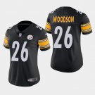 Women's Pittsburgh Steelers #26 Rod Woodson Black Stitched Jersey