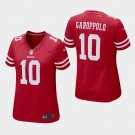 Women's San Francisco 49ers #10 Jimmy Garoppolo Scarlet Stitched Jersey
