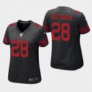 Women's San Francisco 49ers #28 Jerick McKinnon Black Stitched Jersey