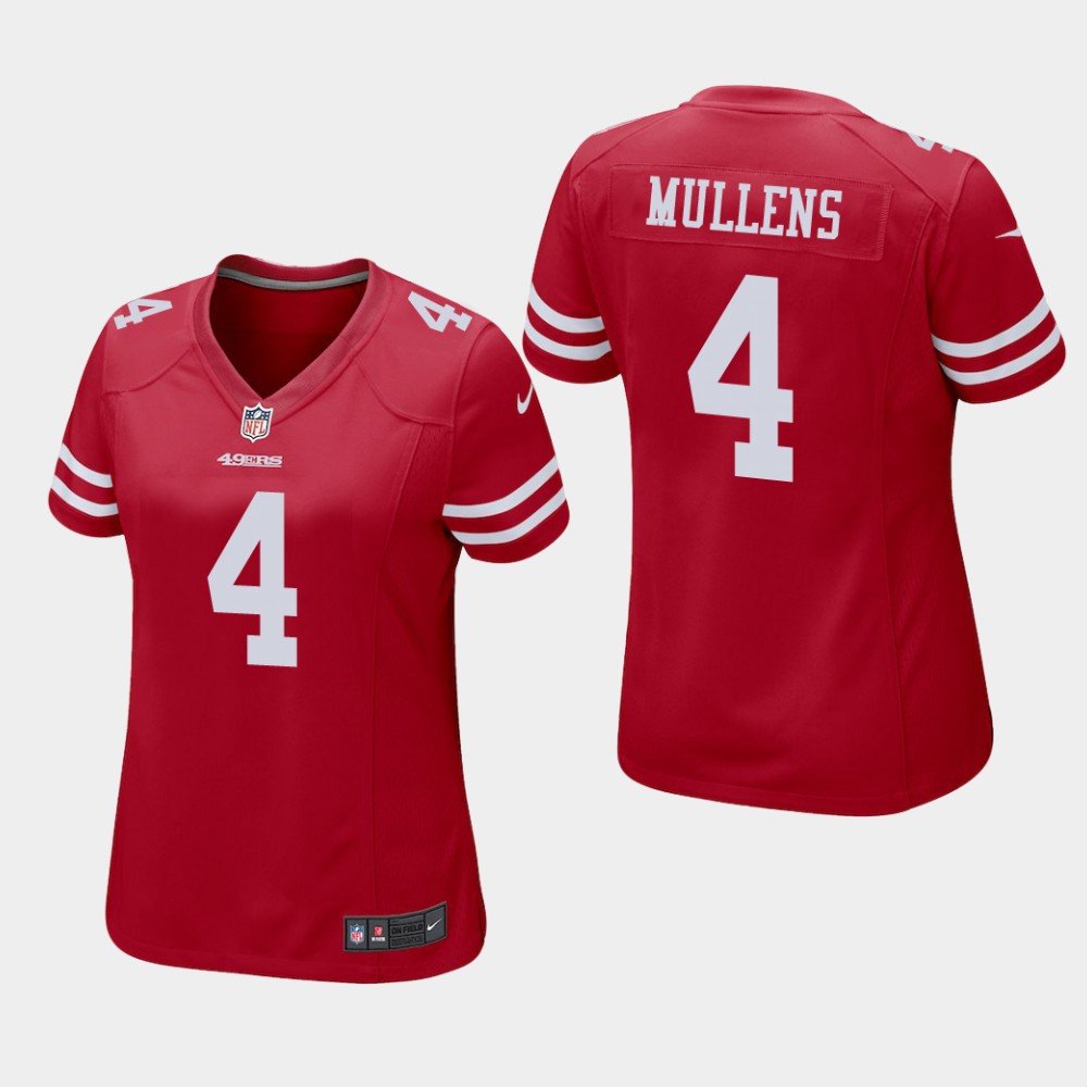 Women's San Francisco 49ers #4 Nick Mullens Scarlet Stitched Jersey