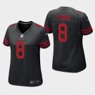 Women's San Francisco 49ers #8 Steve Young Black Stitched Jersey