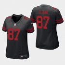 Women's San Francisco 49ers #87 Dwight Clark Black Stitched Jersey
