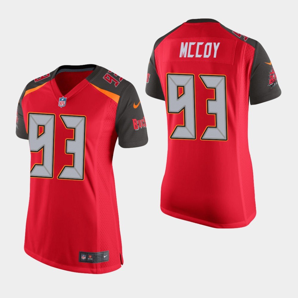 Women's Tampa Bay Buccaneers #93 Gerald McCoy Red Stitched Jersey