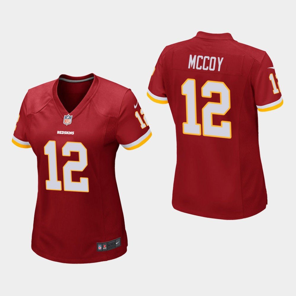 Women's Washington Redskins #12 Colt McCoy Burgundy Stitched Jersey