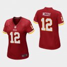 Women's Washington Redskins #12 Colt McCoy Burgundy Stitched Jersey