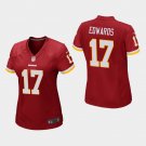 Women's Washington Redskins #17 Turk Edwards Burgundy Stitched Jersey