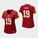 Women's Washington Redskins #19 Robert Davis Burgundy Stitched Jersey