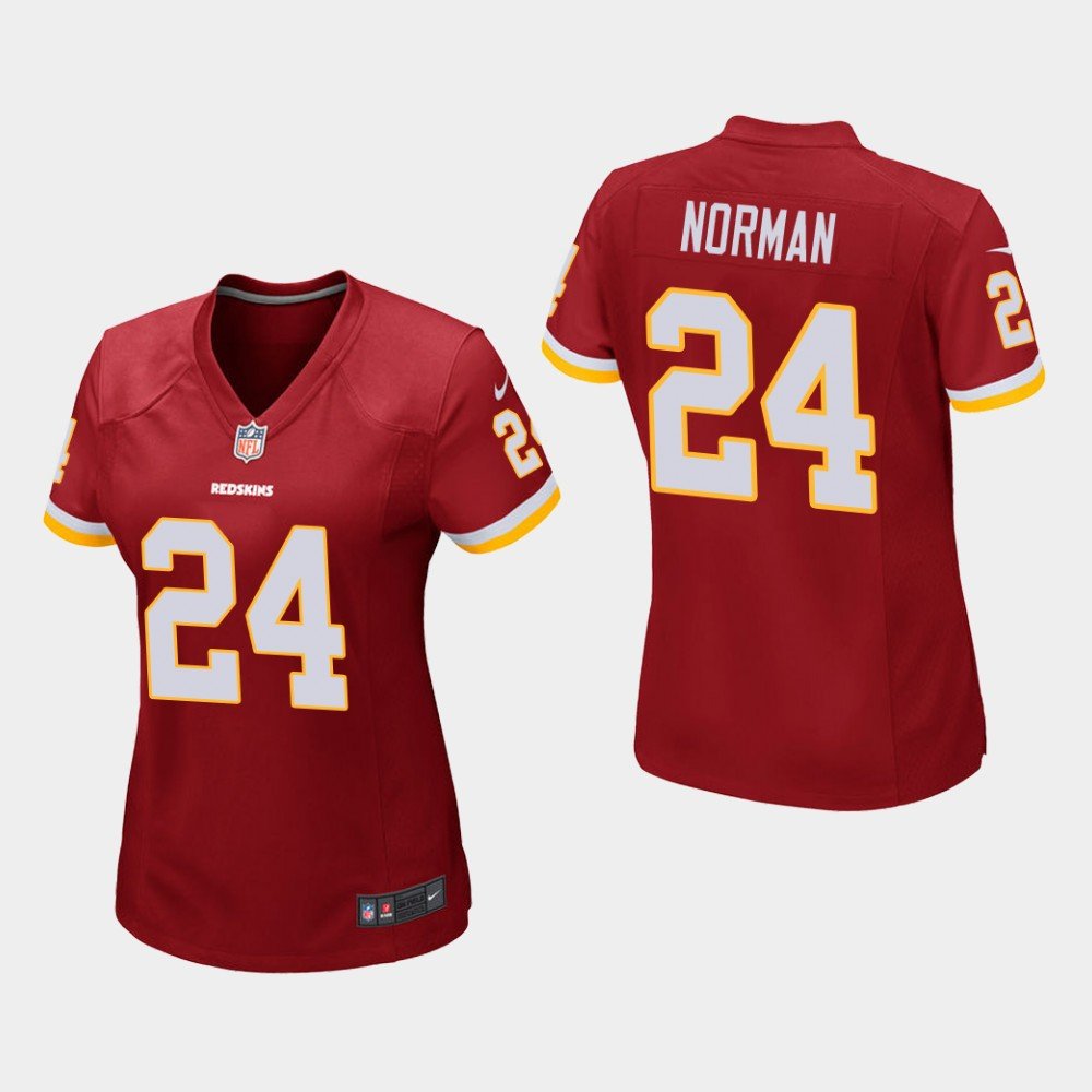Women's Washington Redskins #24 Josh Norman Burgundy Stitched Jersey