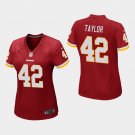 Women's Washington Redskins #42 Charley Taylor Burgundy Stitched Jersey