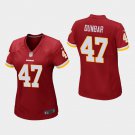 Women's Washington Redskins #47 Quinton Dunbar Burgundy Stitched Jersey