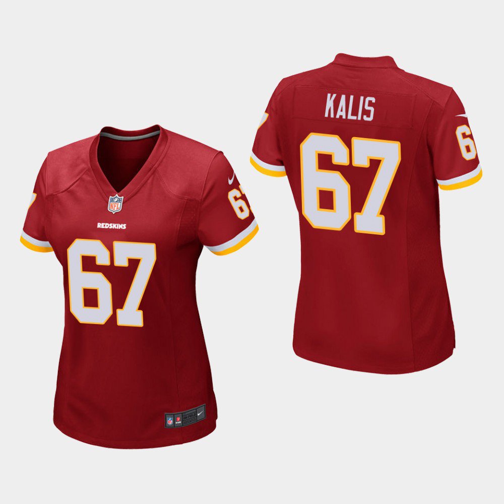 Women's Washington Redskins #67 Kyle Kalis Burgundy Stitched Jersey