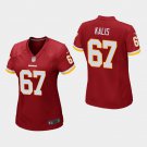 Women's Washington Redskins #67 Kyle Kalis Burgundy Stitched Jersey