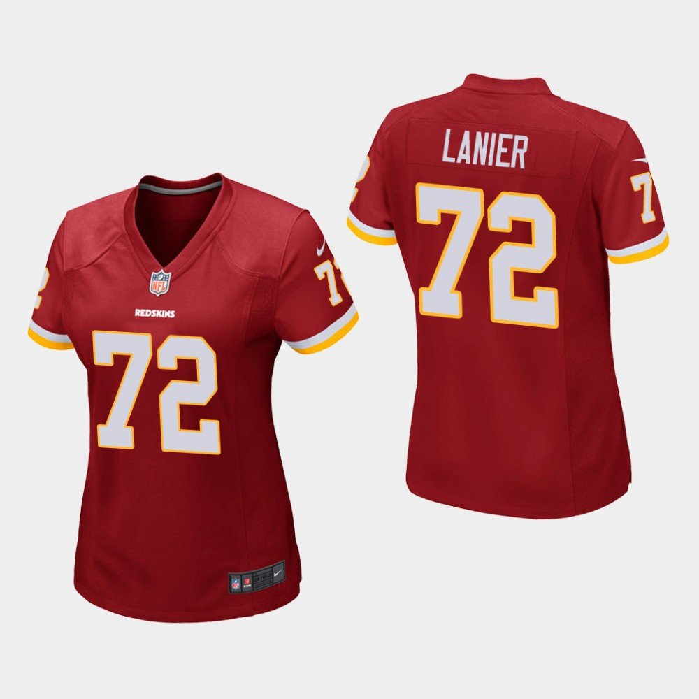 Women's Washington Redskins #72 Anthony Lanier Burgundy Stitched Jersey