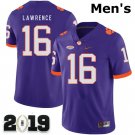 Tigers 16 Trevor Lawrence Purple NCAA Clemson Tigers 2019 Championship Jersey