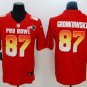 Men's 2019 Pro Bowl Patriots #87 Rob Gronkowski Red AFC Game Jersey