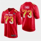Men's 2019 Pro Bowl Baltimore Ravens #73 Marshal Yanda Red AFC Game Jersey