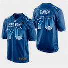 Men's 2019 Pro Bowl Carolina Panthers #70 Trai Turner Blue NFC Game Jersey